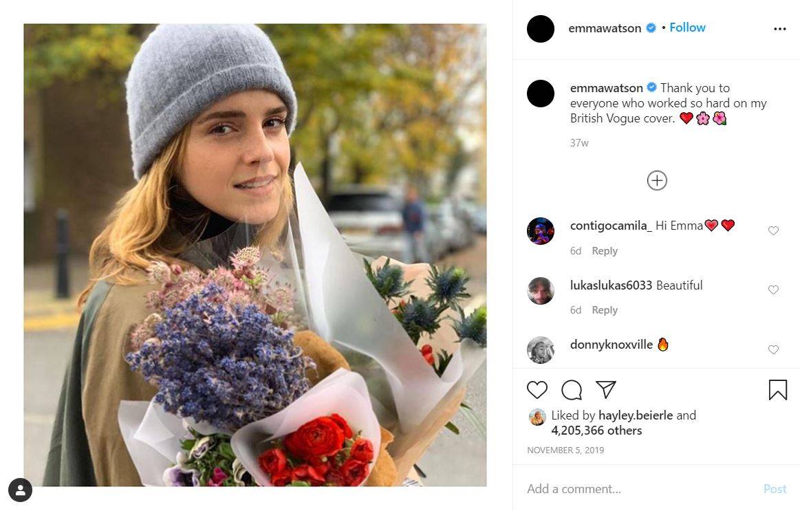 10 postagens no Instagram de Emma Watson que estão além de adoráveis