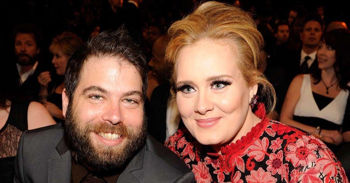 Simon Konecki e a ex-esposa Adele no Grammy 2013