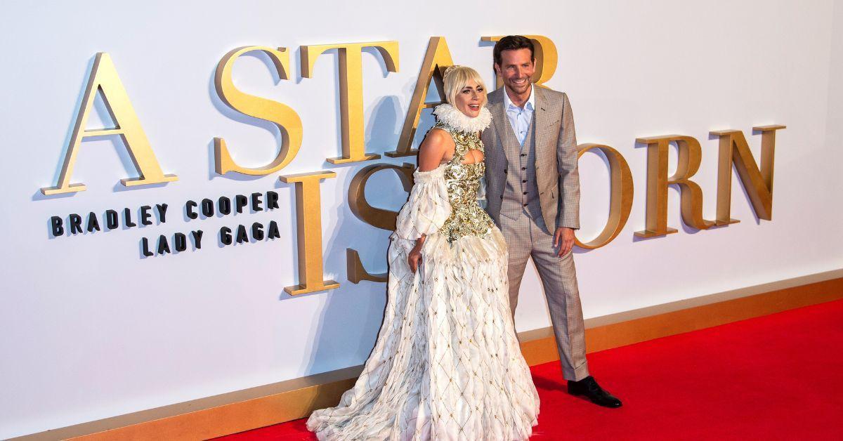 Lady Gaga e Bradley Cooper na première britânica de Nasce Uma Estrela
