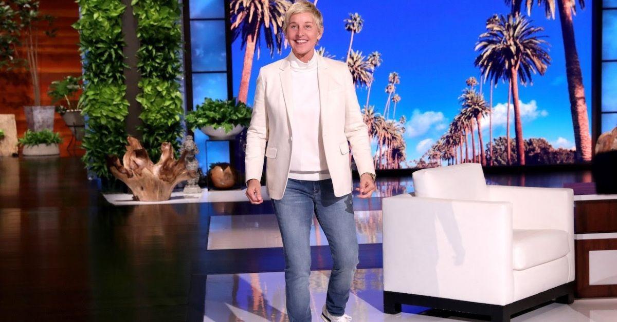 Ellen DeGeneres filmando The Ellen DeGeneres Show