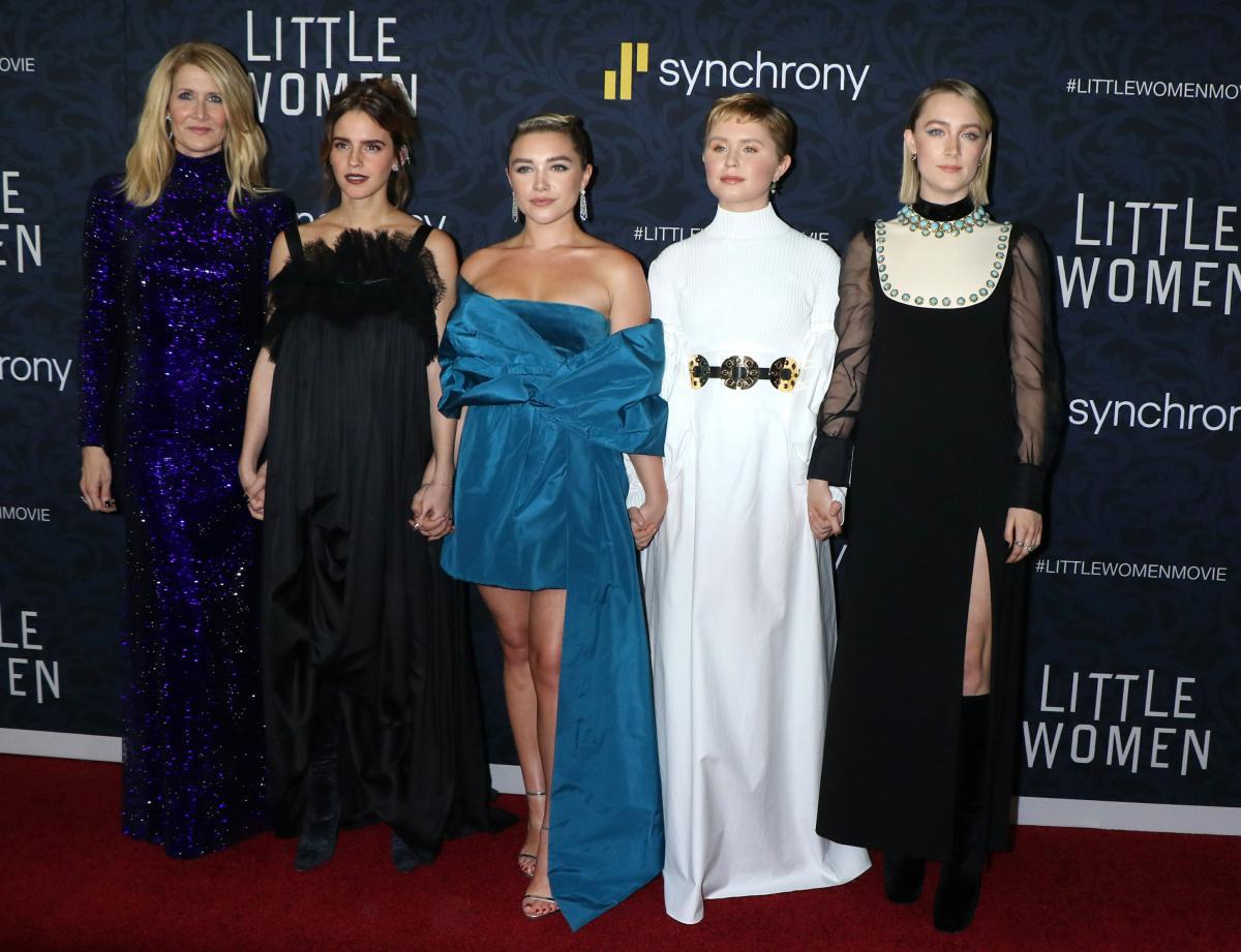 Laura Dern, Emma Watson, Florence Pugh, Eliza Scanlan e Saorise Ronan na estreia mundial de Little Women
