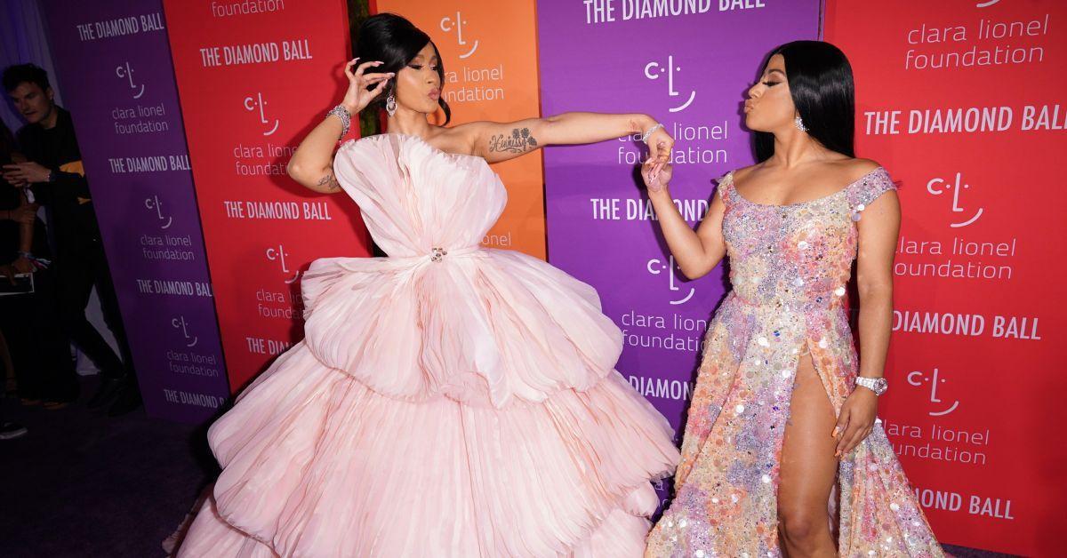 Cardi B e sua irmã, Hennessy Carolina, chegam ao 5º Baile de Diamante anual de Rihanna