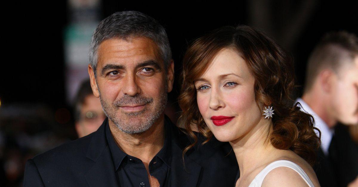 Vera Farmiga e George Clooney no tapete vermelho