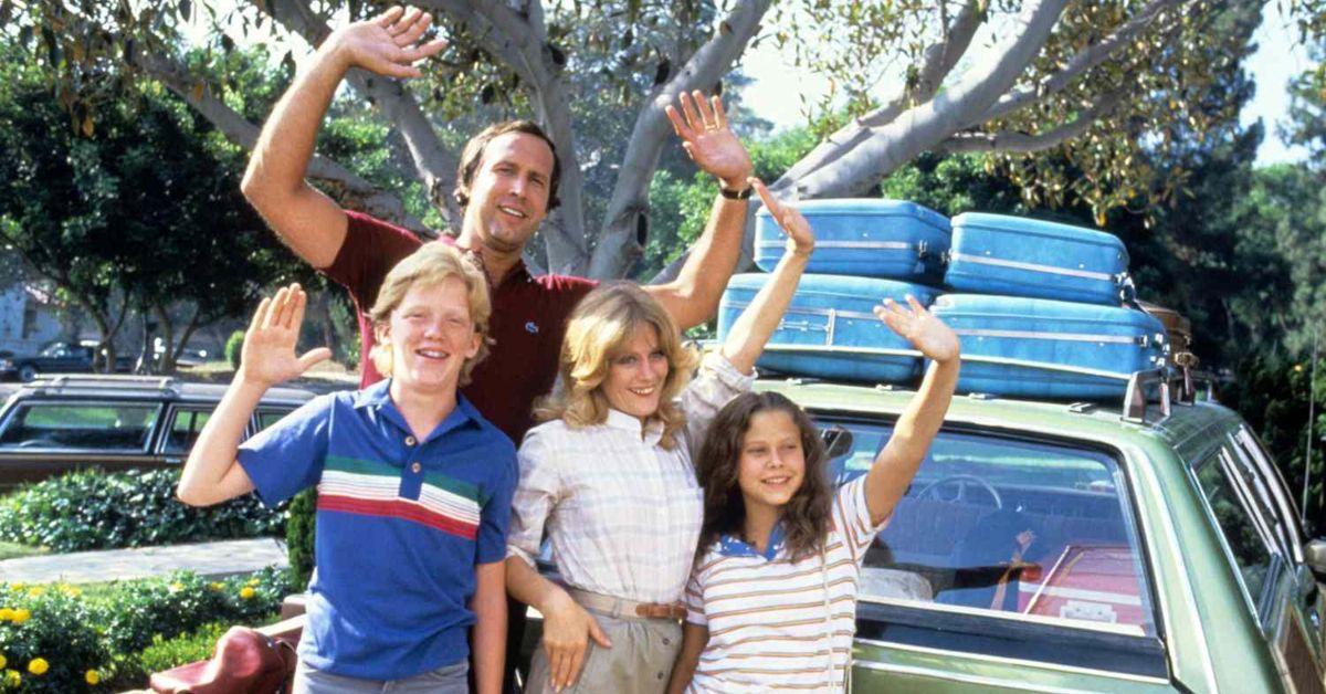 Chevy Chase, Beverly D'Angelo, Anthony Michael Hall e Dana Barro de National Lampoon's Vacation