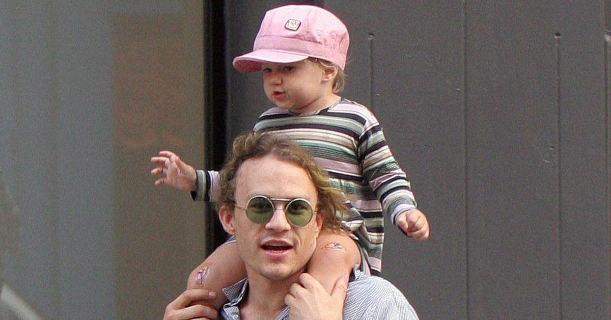 Heath Ledger passeando com sua filha Matilda
