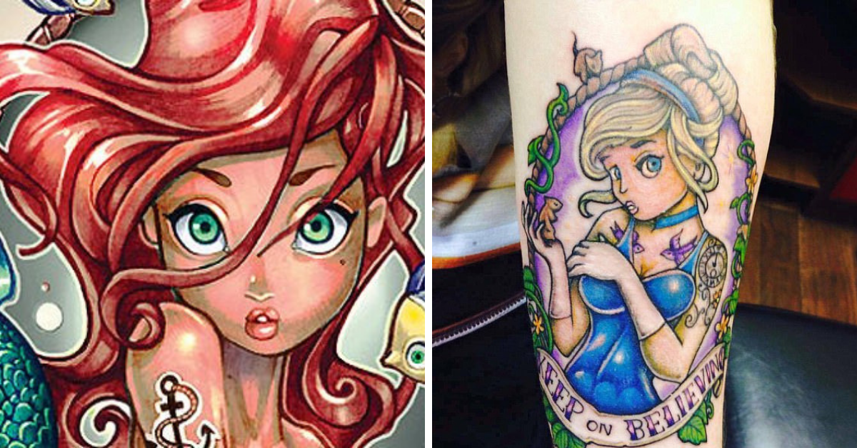 20 das melhores tatuagens de princesas da Disney (porque, porque não)