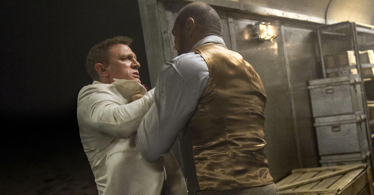 Daniel Craig estourou o joelho enquanto Dave Bautista quebrou o nariz nesta cena de luta ‘Spectre’