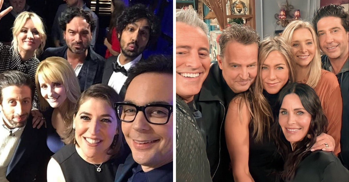Kaley Cuoco perdeu completamente quando o elenco de Big Bang Theory se reuniu com o elenco de Friends