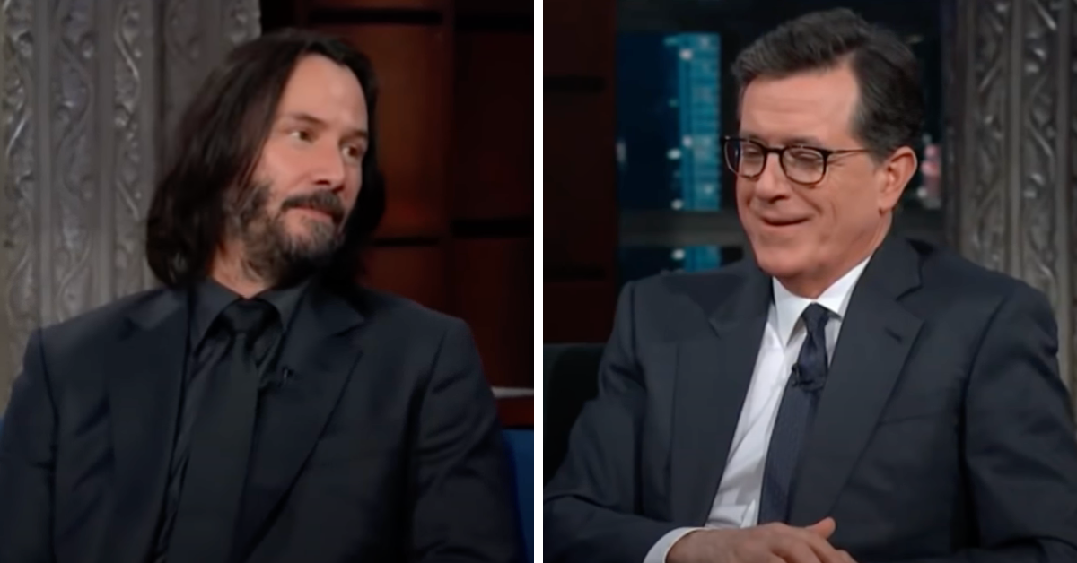 Stephen Colbert teve que encerrar sua entrevista depois que Keanu Reeves deu essa resposta emocional