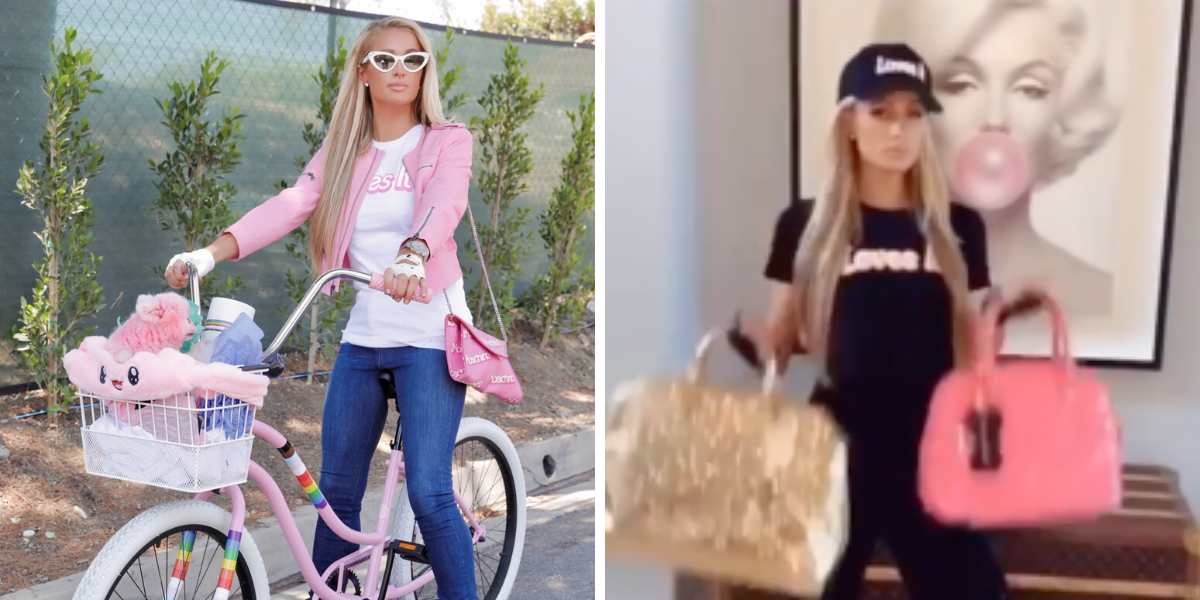 Paris Hilton usa bolsas Louis Vuitton para malhar