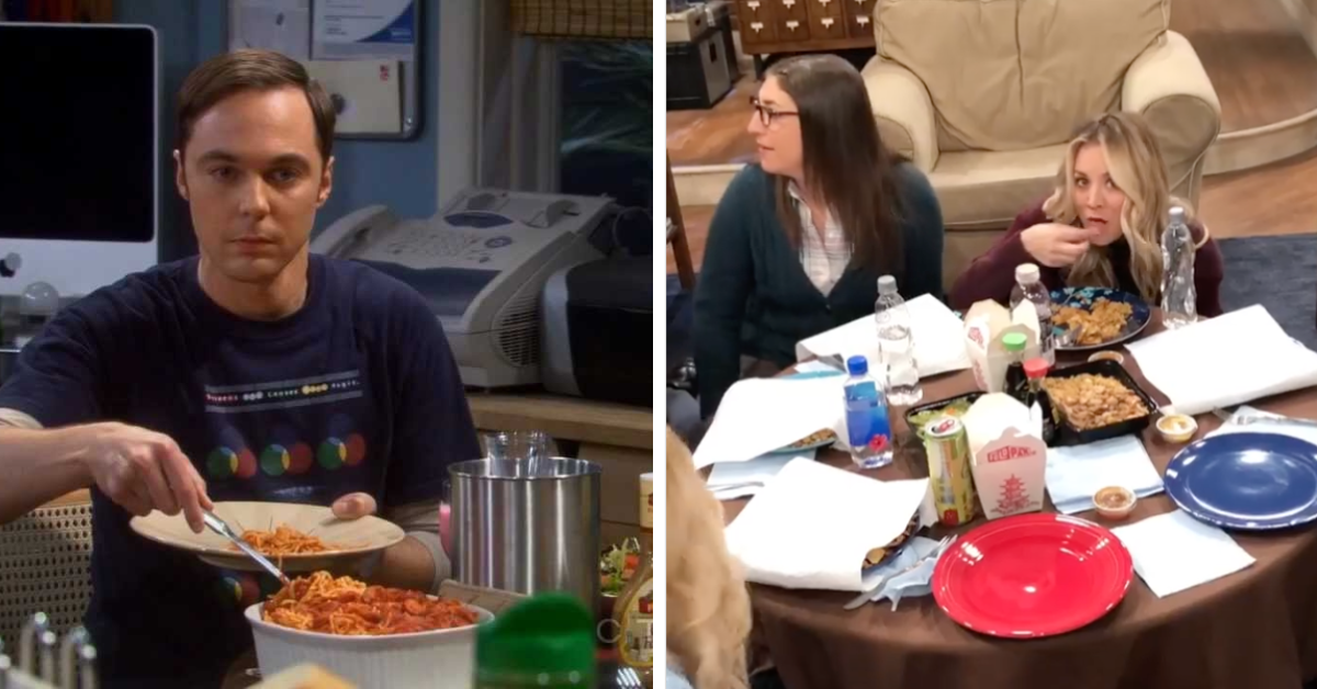 O que a equipe de produção de Big Bang Theory fez com as sobras comidas pelo elenco durante as cenas?