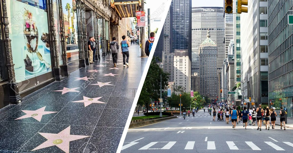 As 10 ruas mais filmadas em diferentes grandes cidades dos EUA