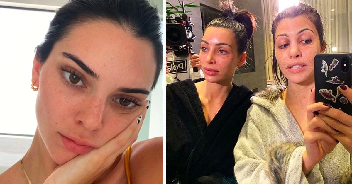 20 fotos dos Kardashians quando foram pegos desprevenidos (sem maquiagem)