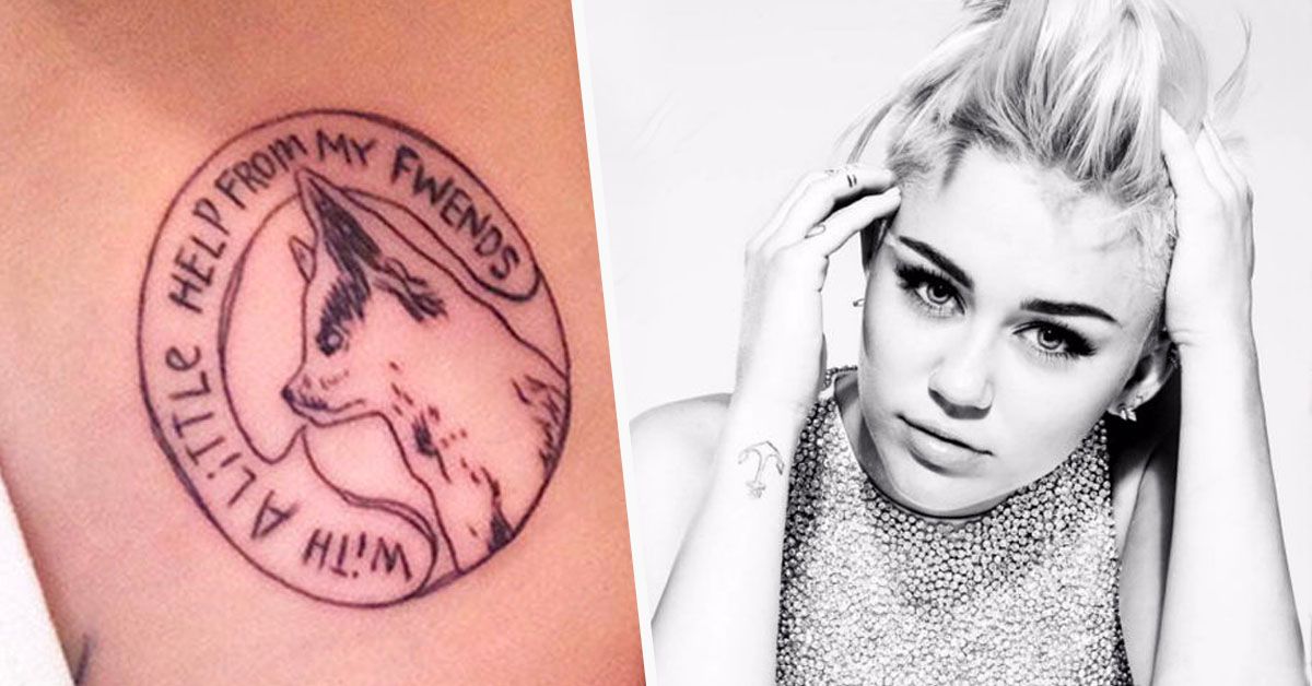 10 das melhores tatuagens de Miley Cyrus (e 10 em que não gastaríamos um centavo)