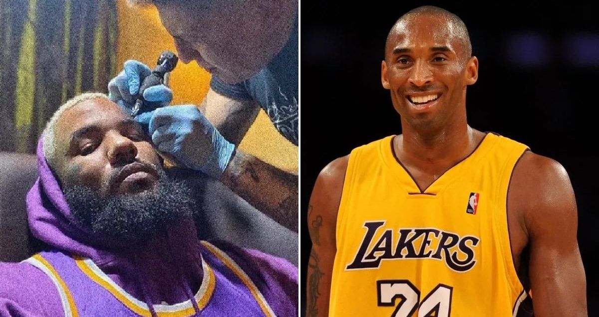 Outro dia, outra tatuagem no rosto … O jogo faz uma homenagem a Kobe no rosto