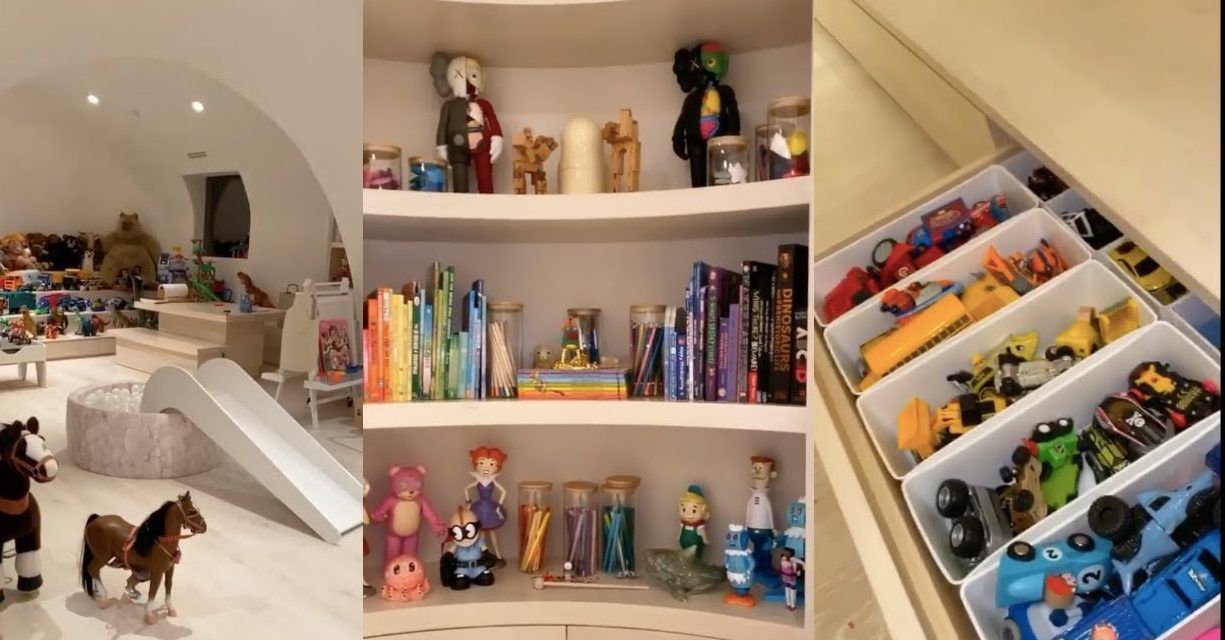 Kim Kardashian West revela a sala de jogos cheia de brinquedos que ela projetou para seus filhos