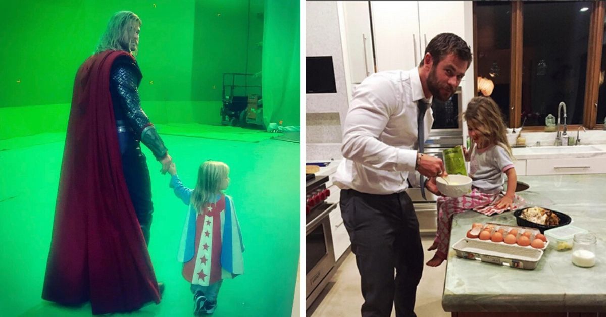 15 fotos de Chris Hemsworth e seus filhos provando que Thor é um total de objetivos do pai