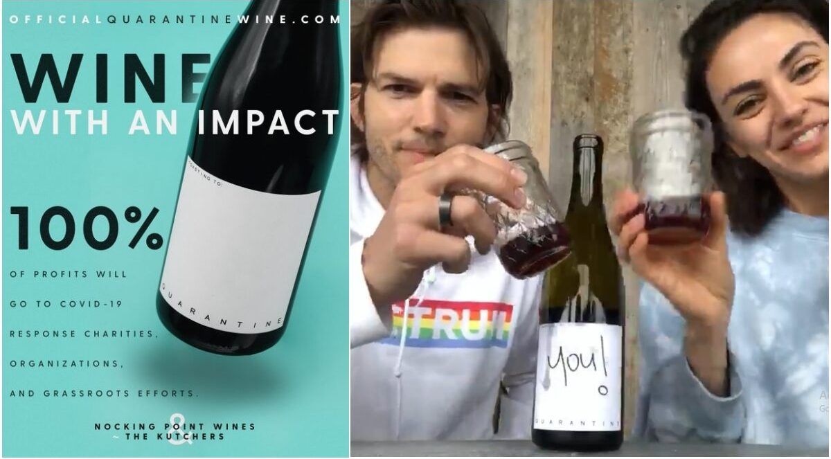 Mila Kunis e Ashton Kutcher fazem vinho para salvar vidas