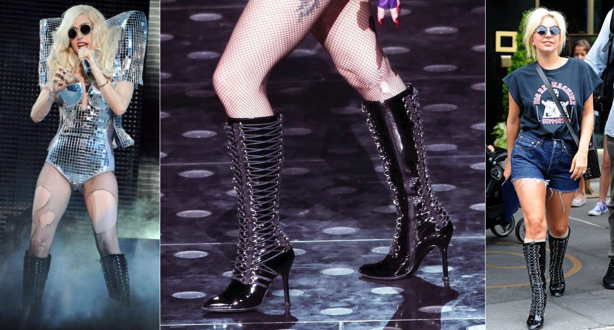 Lady Gaga usa as mesmas botas há 10 anos, e os fãs perceberam