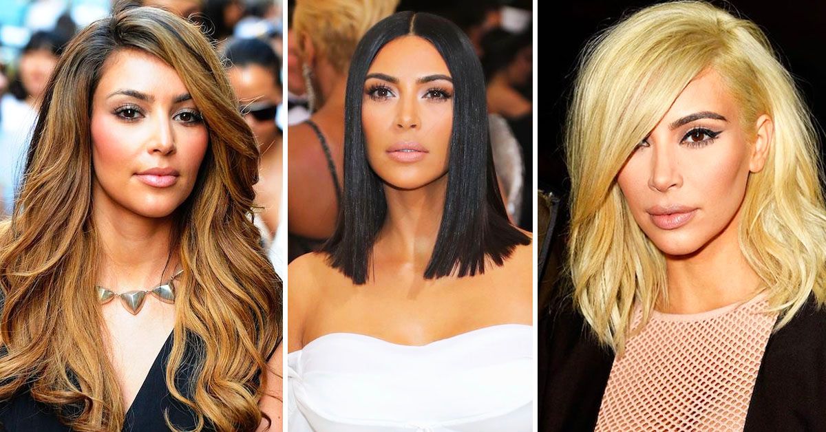 A transformação do cabelo de Kim Kardashian ao longo dos anos (15 fotos)