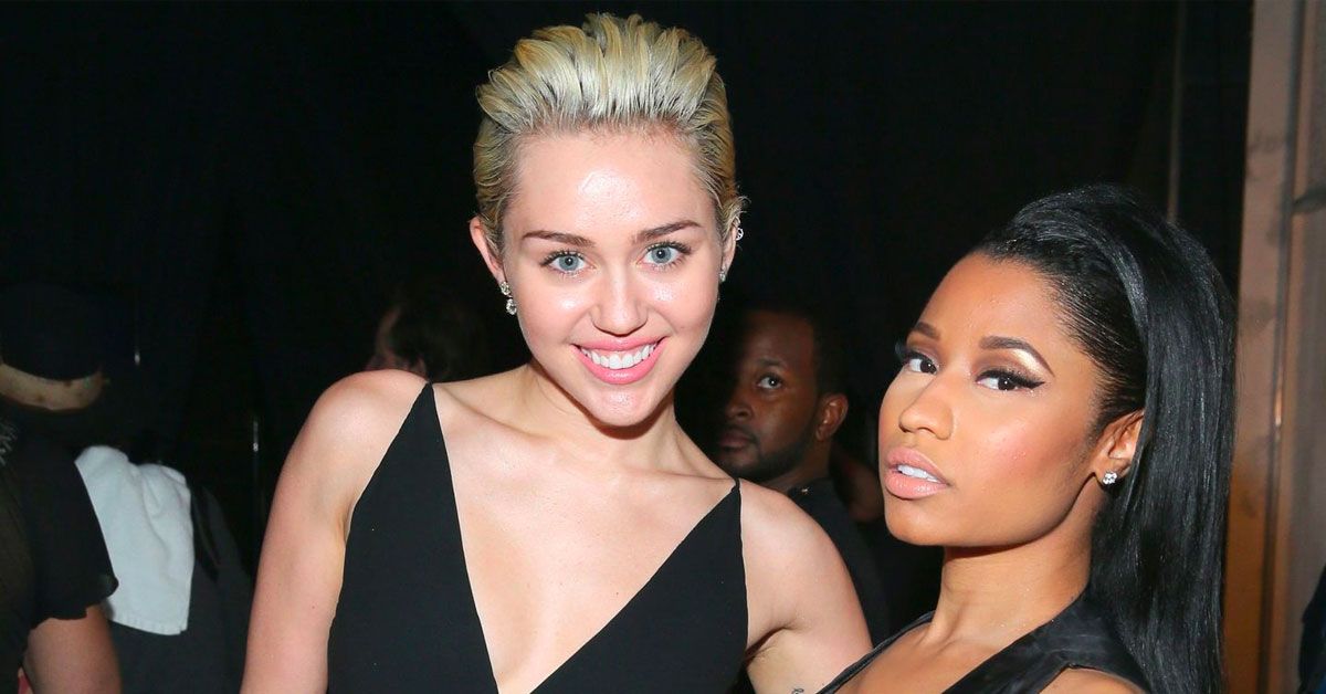 Os fãs acham que Miley Cyrus quer destronar Nicki Minaj com sua nova provocação de lançamento