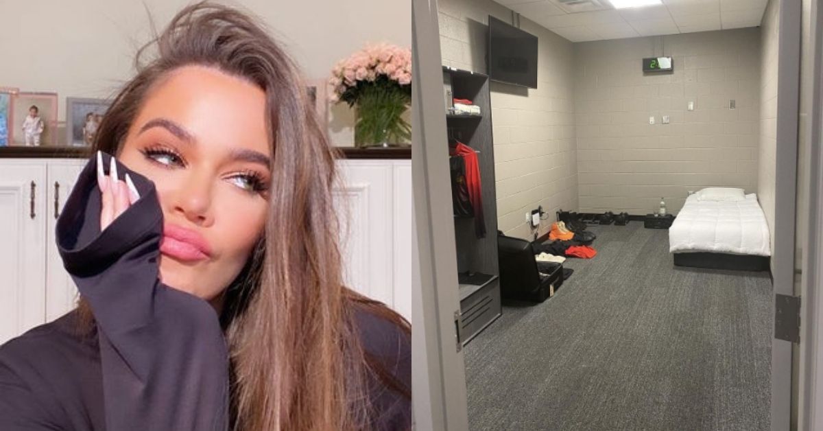 Khloé Kardashian ri enquanto Kanye é perseguido por seu quarto vazio no estádio