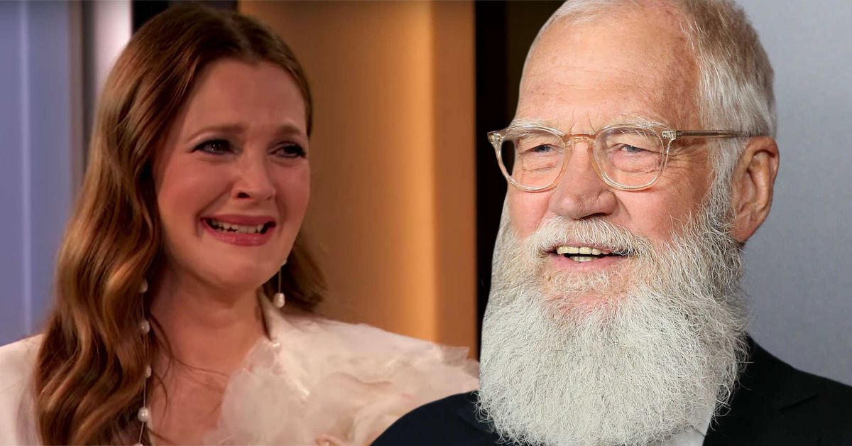Drew Barrymore começou a chorar em seu programa quando foi completamente surpreendida por David Letterman