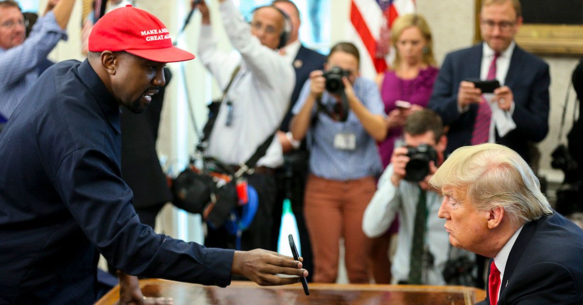 O apoio de Kanye West a Trump contaminou sua reputação na comunidade hip-hop