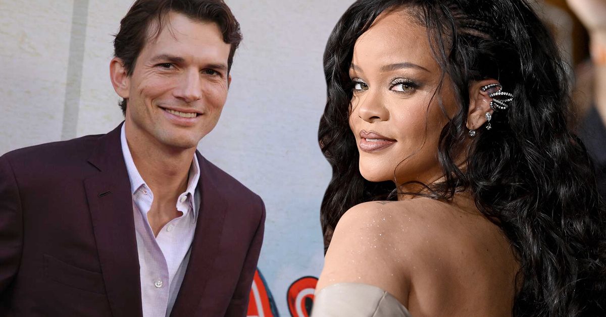 Rihanna silenciou um repórter quando perguntado se ela estava namorando Ashton Kutcher