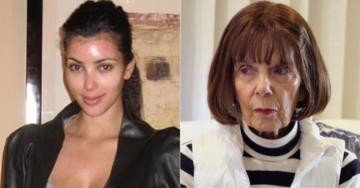 Kim Kardashian procurava uma foto de retrocesso para comemorar o aniversário da avó