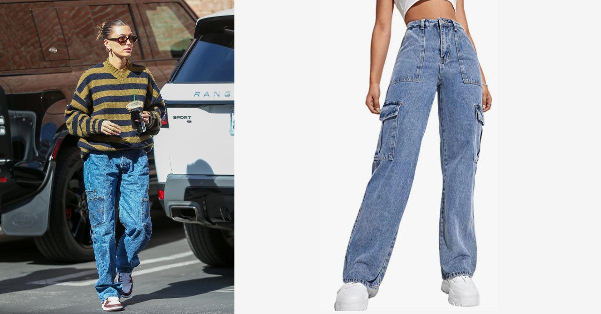 hailey leg jeans cargo largo