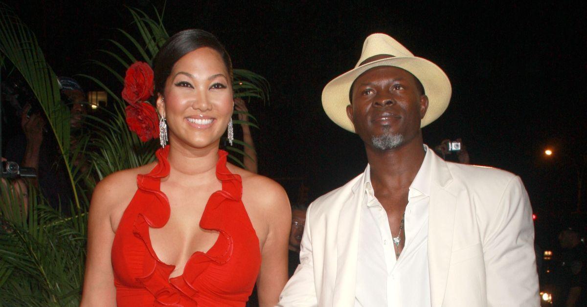 Djimon Hounsou e Kimora Lee Simmons vão a uma festa