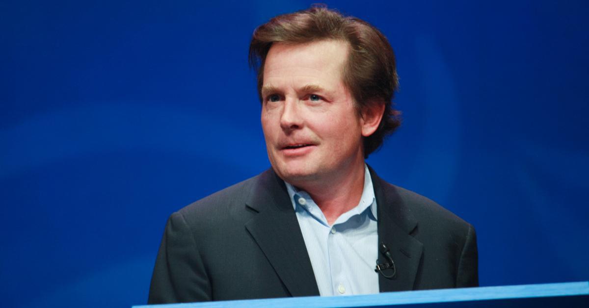 Michael J. Fox em um discurso