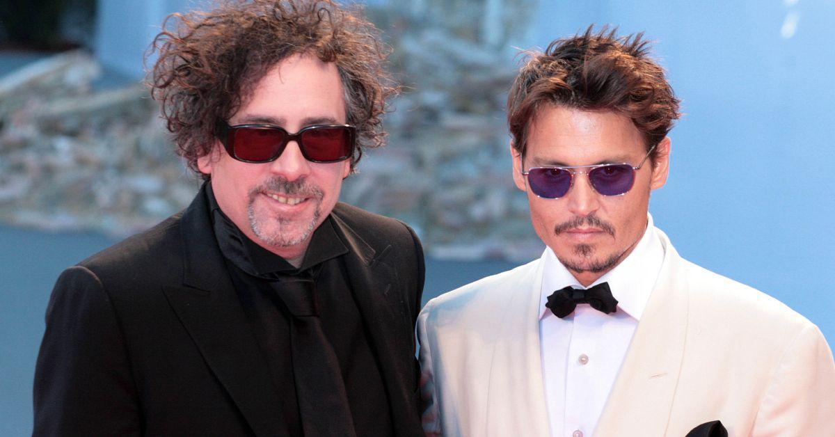 Tim Burton e Johnny Depp no ​​tapete vermelho