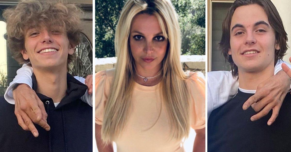 Britney Spears posa no Instagram, enquanto Jayden James e Sean Preston sorriem para a câmera.