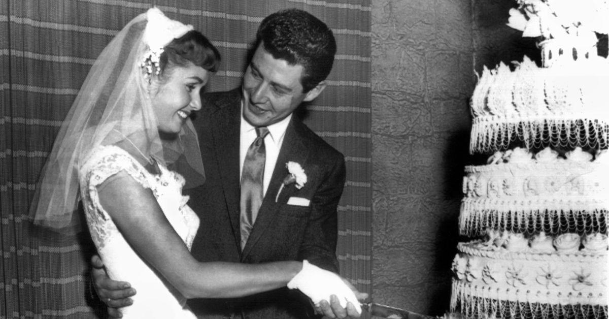 A foto do casamento de Debbie Reynolds e Eddie Fisher