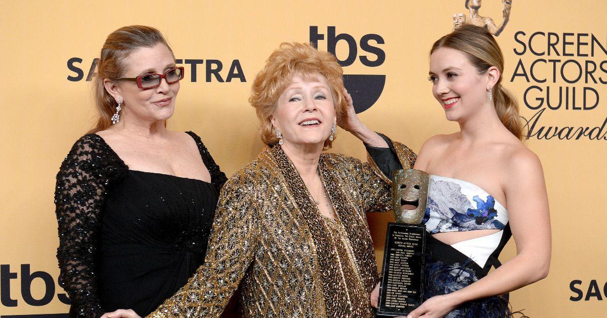 Debbie Reynolds, Billie Lourd e Carrie Fisher no Screen Actors Guild Awards