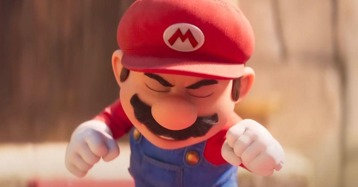 Uma cena da nova comédia animada, The Super Mario Bros. Movie