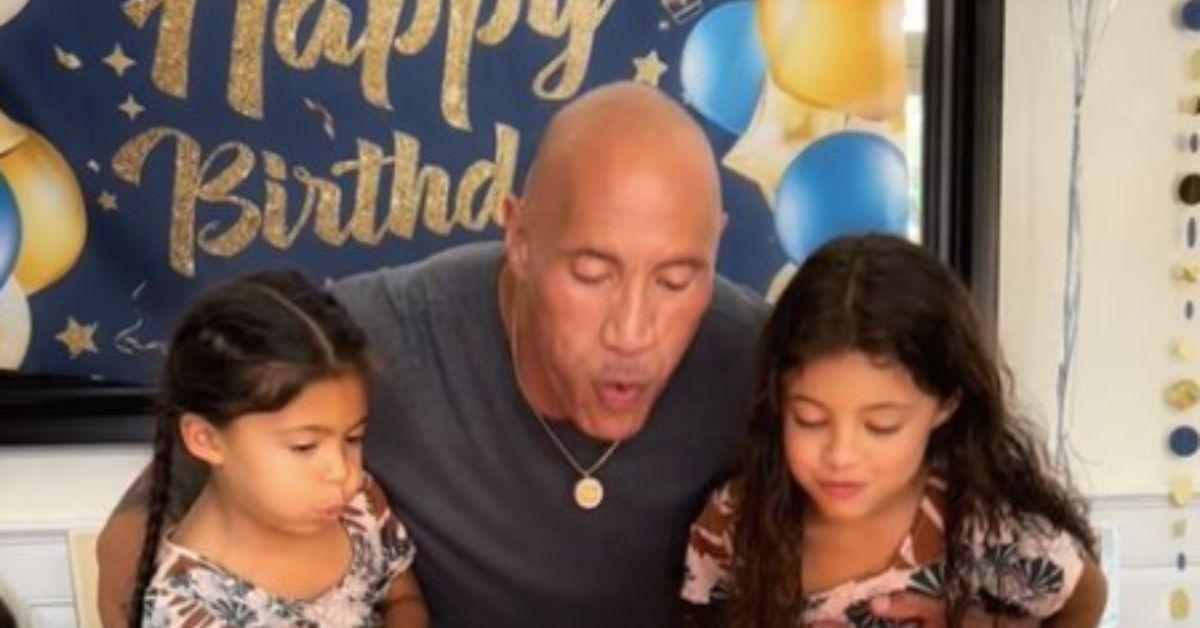 Dwayne Johnson comemora aniversário com as filhas