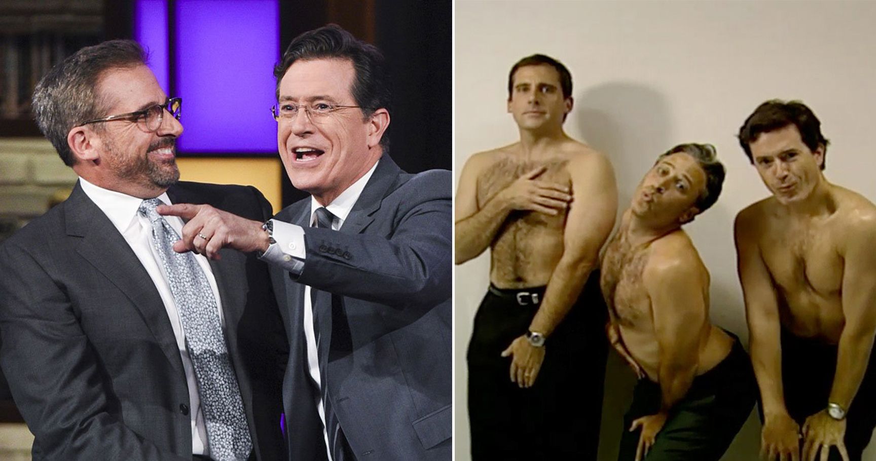 15 vezes Steve Carell e Stephen Colbert foram, na verdade, objetivos de amizade