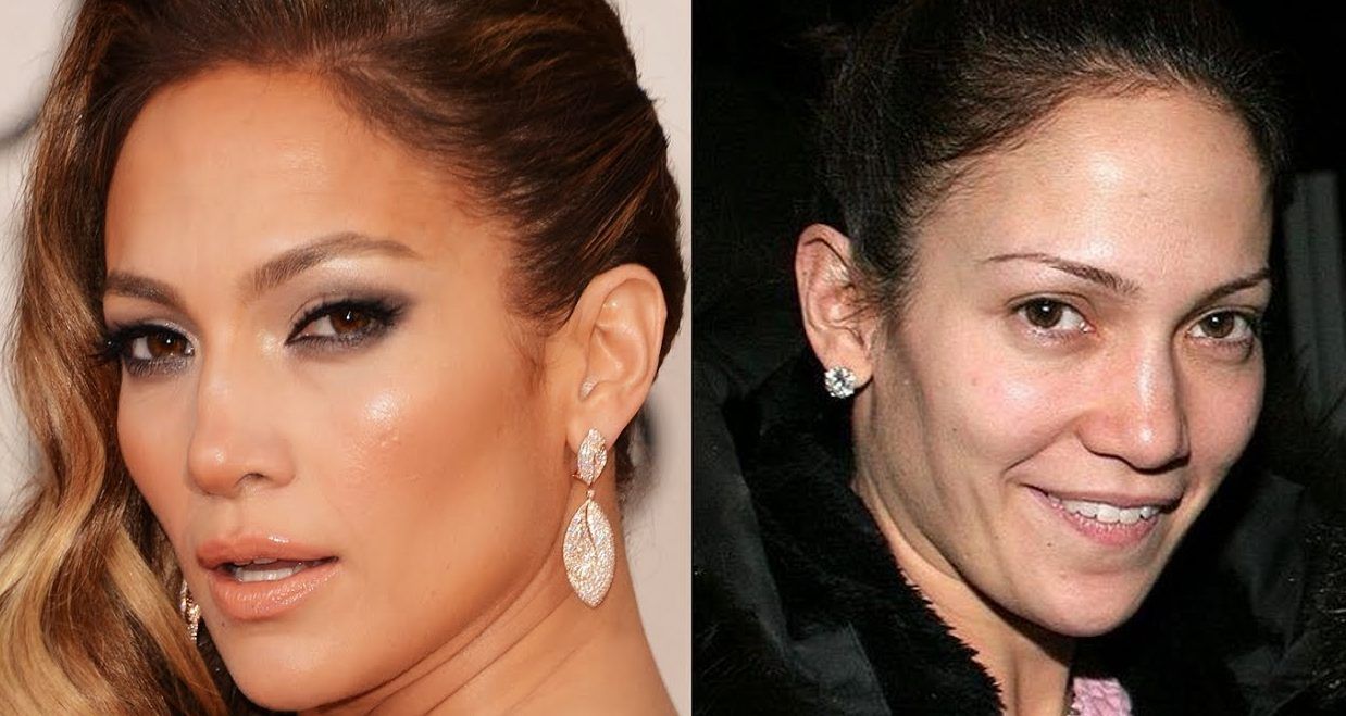 Jennifer Lopez fica sem maquiagem, modelando a linha SKIMS de Kim Kardashian