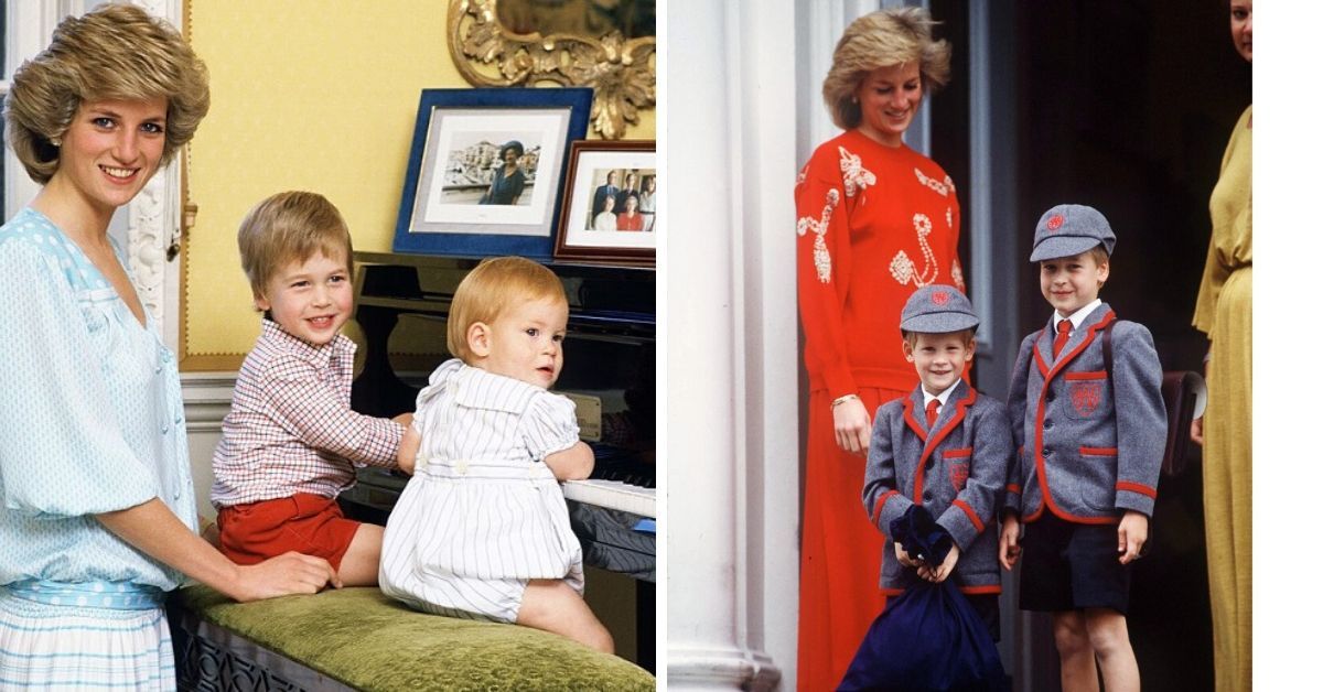 O relacionamento da princesa Diana com Harry e William, capturado em fotos