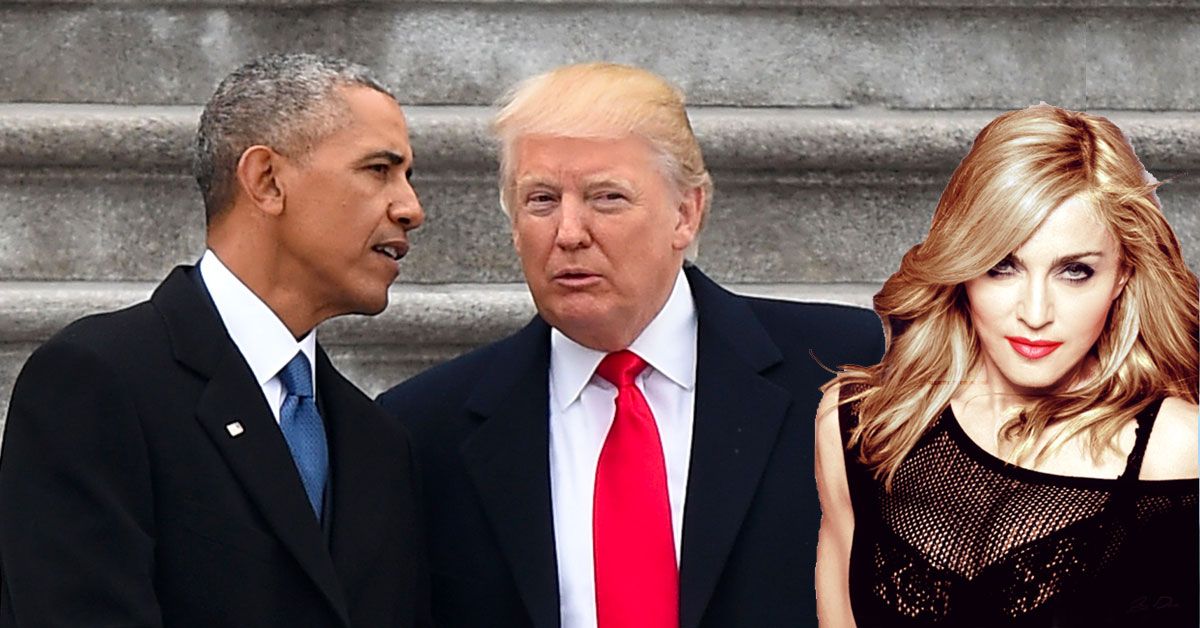 O poderoso vídeo de Madonna mostra os comentários de Obama contra Trump ... Provando que Trump é absolutamente sexista