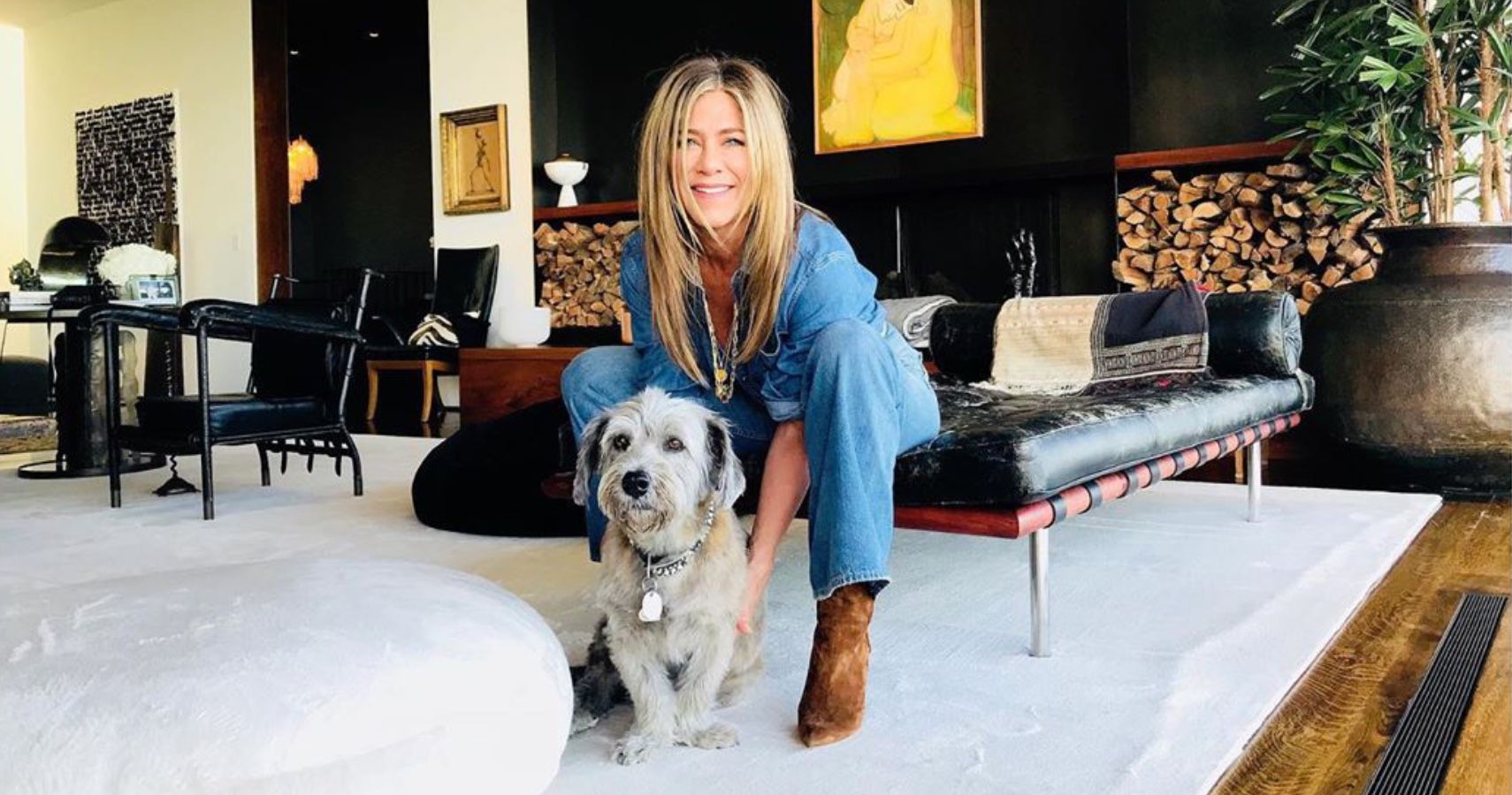 Jennifer Aniston e seu cachorro Clyde compartilham detalhes cruciais sobre Donald Trump