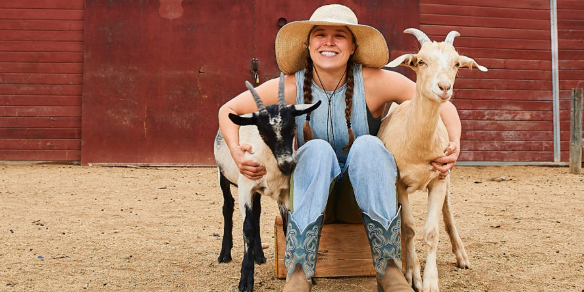 Hoje em dia, Ronda Rousey está conquistando a vida na fazenda