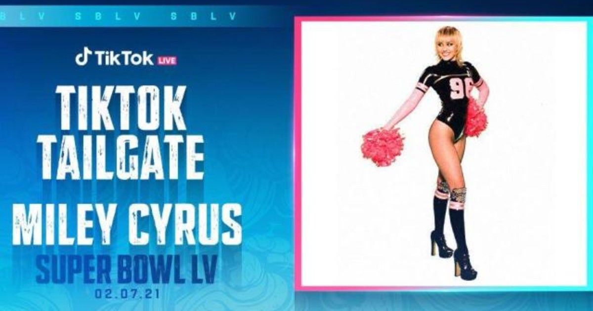 Miley Cyrus será a atração principal do Super Bowl LV com a porta traseira do TikTok para funcionários da linha de frente