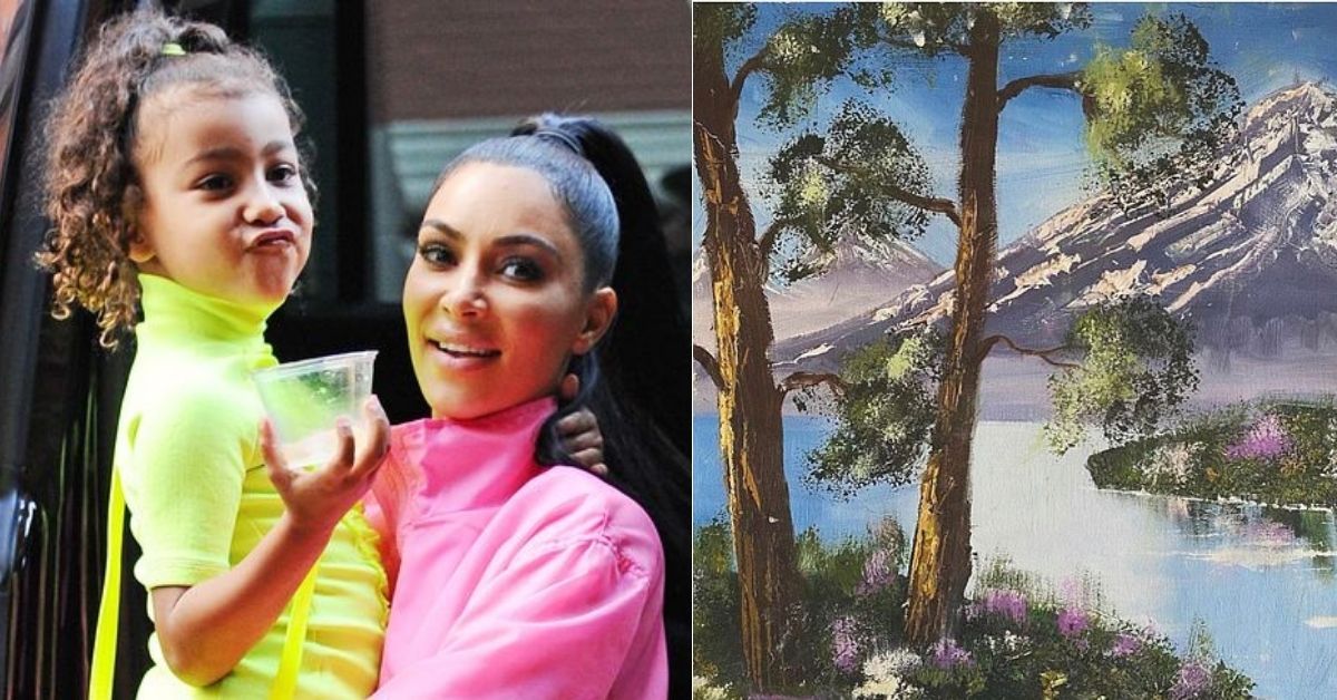 Kim Kardashian disse para 'provar' a paisagem pintada do norte quando ela postou no IG Feed