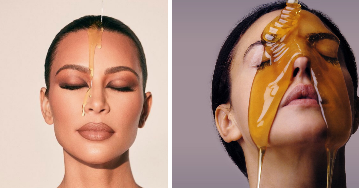 O ensaio fotográfico fosco de mel mais recente de Kim Kardashian é um ensaio fotográfico antigo de Monica Bellucci?