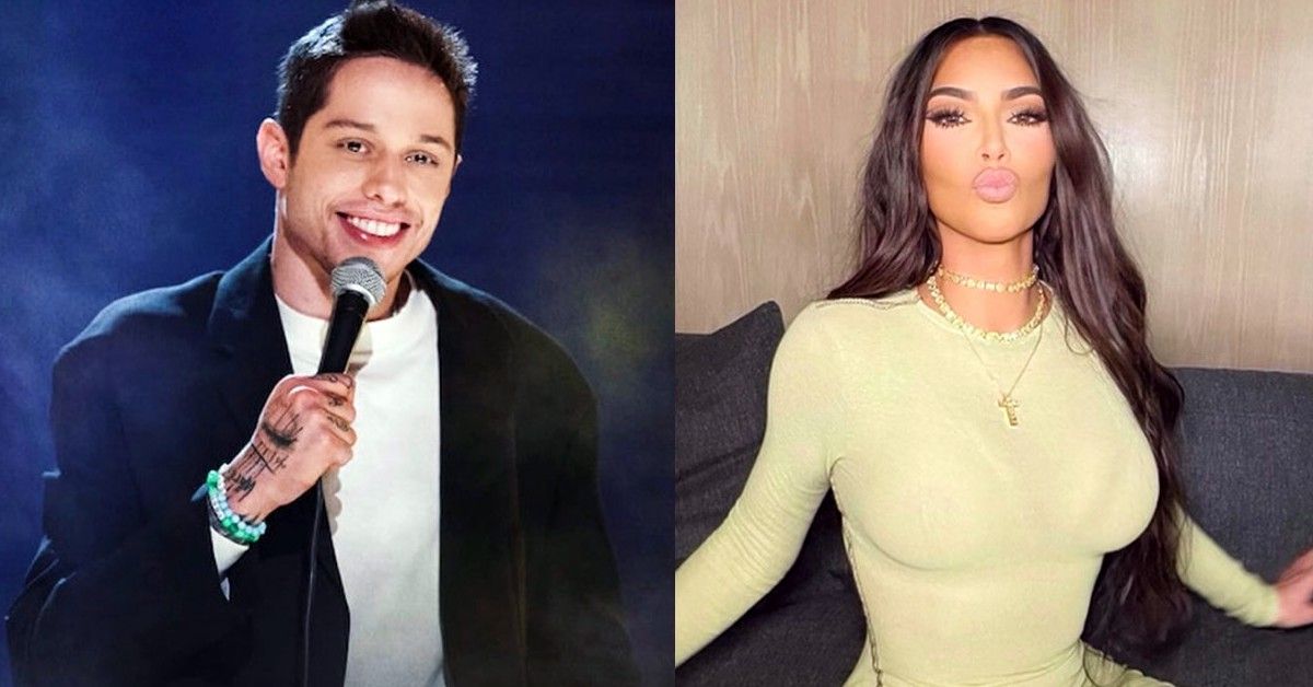 Uma mordida no pescoço de Pete Davidson alimenta rumores românticos com Kim Kardashian