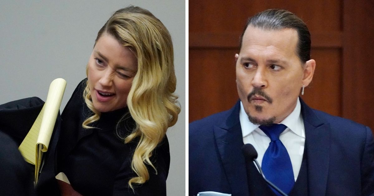 Amber Heard está habilmente trollando Johnny Depp durante seu julgamento